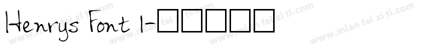 Henrys Font 1字体转换